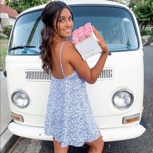 Skylar + Madison blue floral babydoll dress